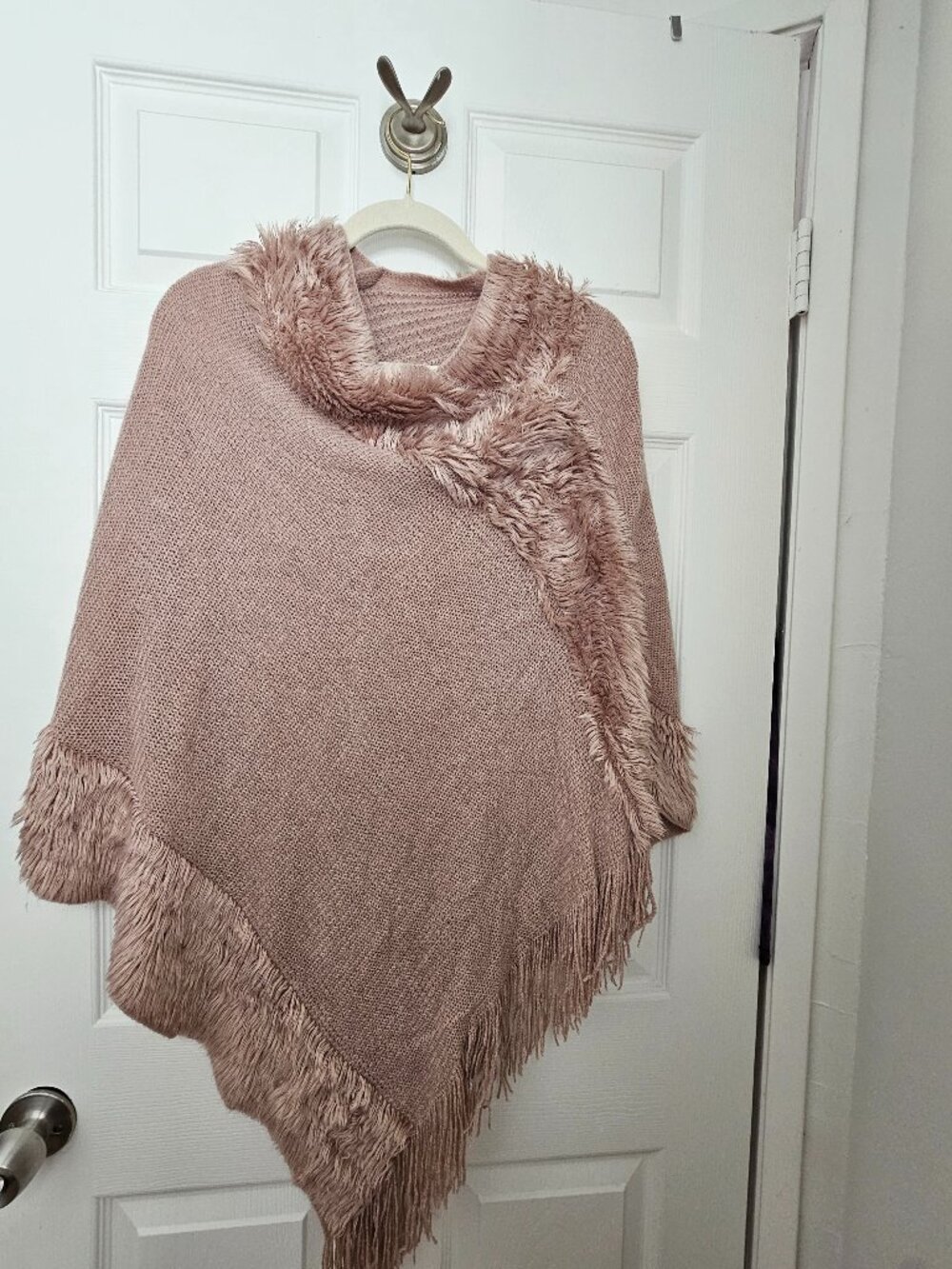 Blush Pink Knit Ponch
